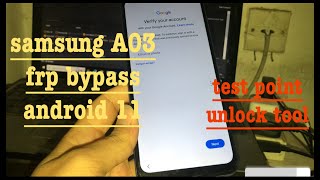 samsung A03 (A035F) frp bypass android 11|| samsung frp bypass with test point #frp #unlocktool