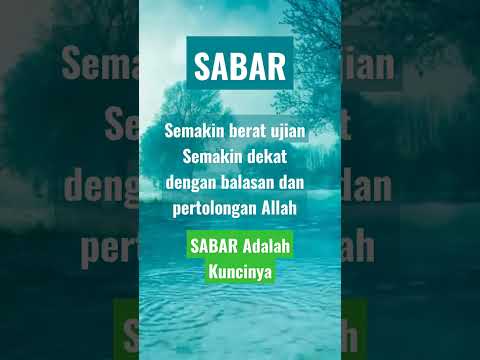 Sabar dalam menghadapi