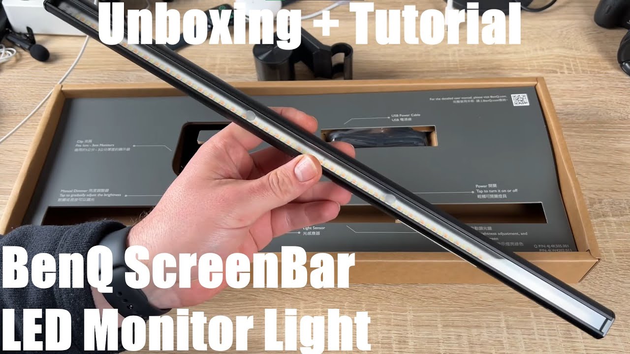 BenQ ScreenBar Halo - can a good task light save your eyes when working  long hours? Unboxing and review.