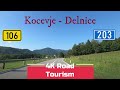 Slovenia & Croatia: G106&D203 Kocevje - Delnice - 4K scenic drive in Lower Carniola and Gorski Kotar