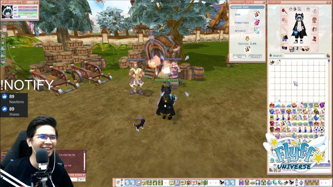 Flyff Universe Upgrading my Demol +16 using Dice 10! YouTube