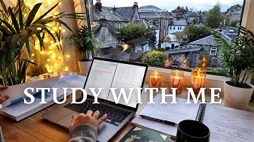 3 HOUR STUDY WITH ME | Background noise, Bird Chirping,10 min break, No Music, Study with Merve