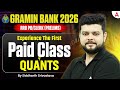 RRB PO &amp; Clerk 2026 | Experience The First Paid Class of Quants | By Siddharth Srivastava