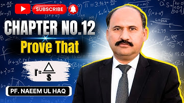 11th | Exercise#12.8 | Theorem#1 | Application of trigonometry |Ch#12 |Lecture#10 |Prof Naeem-ul-Haq