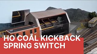Model Railroad Coal Tipper with Kickback Trestle and Spring Switch