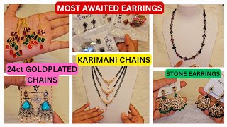 MOST AWAITED EARRINGS! KARIMANI CHAINS! STONE EARRINGS! 24ct GOLDPLATED CHAINS! #EARRINGS #KARIMANI