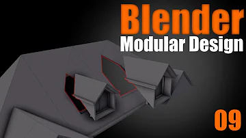 Blender Modular Design - 09 Cutting complex window holes using Knife Project