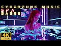 Cyberpunk Spa Babes 💜 Neon Horizon in 4K | Chill Beats &amp; Futuristic Vibes