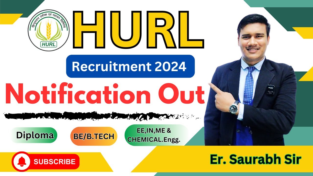 HURL RECRUITMENT 2024 | Graduate & Diploma Engineer Trainee Recruitment 2024 | SK TUTORIAL