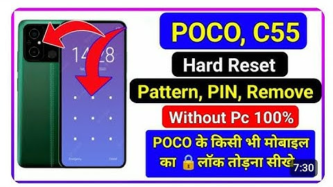 HOW TO RESET POCO C55 /Pattern remove/password reset /POCO C55 HARD RESET /poco c55 password remove