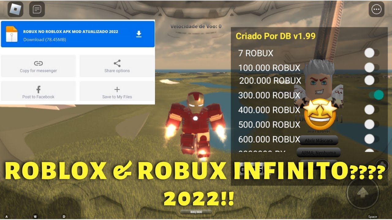 100% ROBUX INFINITO??!! MOD MENU ATUALIZADO DE ROBLOX HACK ROBLOX/  VOAR/SUPER PULO/ ARCEUS X 2.1.4 ? 