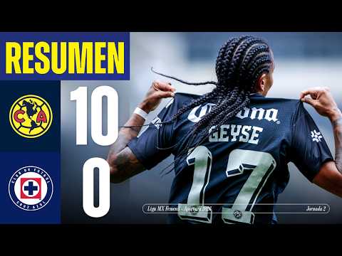 Full Highlights: América 10 vs. 0 Cruz Azul | Matchday 2, Apertura 2026 | MONUMENTAL ROUT at Bano...