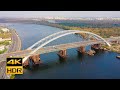 Подольско-Воскресенский мост. 24.10.2020. Часть 1/2. Podolsko-Voskresensky bridge. Kyiv. 4K HDR