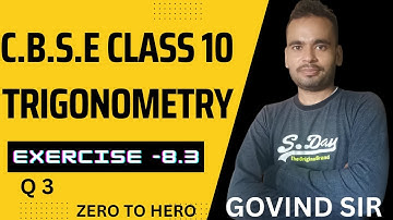 trigonometry ex - 8.3 Q.3 || trigonometry class 10 math || C.B.S.E NCERT SOLITION ||