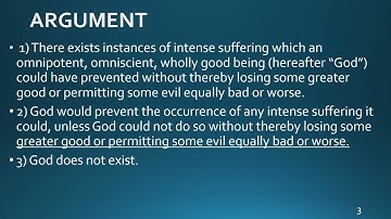 God and Evil William Rowe on the Problem of Evil Part 1