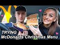 Trying McDonald's CHRISTMAS MENU MUKBANG | Amy Menzies