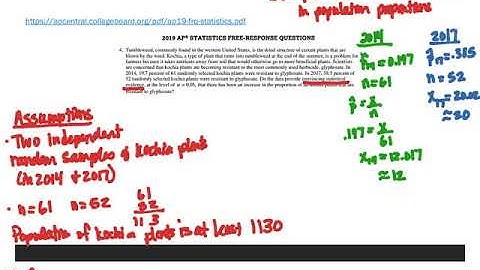 2019 AP Statistics Q4 Solution