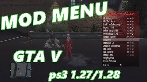 MOD MENU GTA V PS3 1.27/1.28 DEX/CEX BLES/BLUS +DOWNLOAD