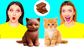 Челлендж. Шоколадная Еда vs Настоящая еда | Фантастические Лайфхаки с Едой от Craft4Fun Challenge