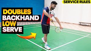 Doubles Backhand Low Serve & Service Rule