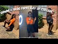 GRWM + VLOG|| FIRST DAY OF COLLEGE📚 || freshman edition