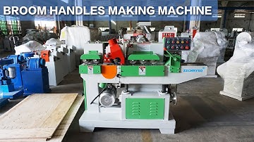 Wood broom handle making machine | Mop stick cutting machine