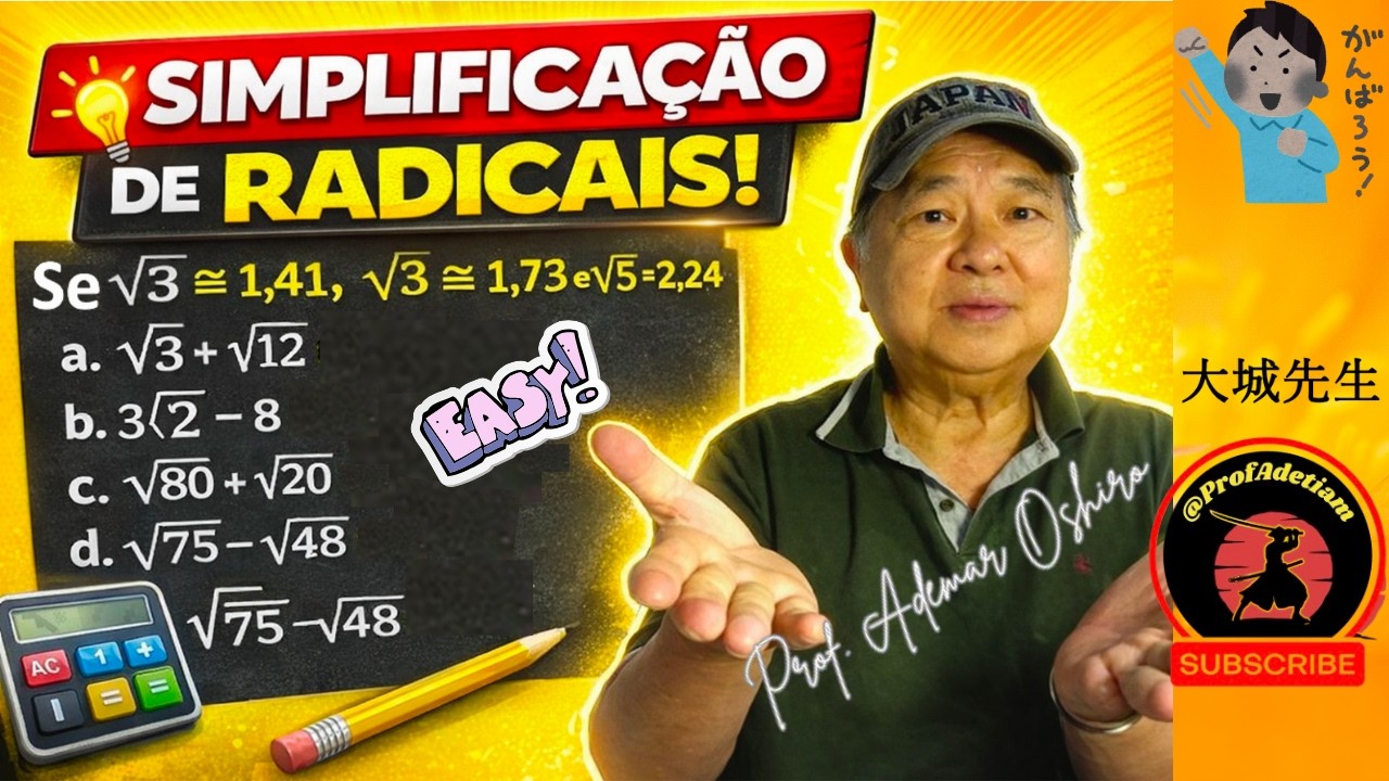 Mais uma série de questões sobre radiciação! @ProfAdetiam