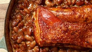 Crispy Pork Belly \& Bean Stew – Cassoulet‑Style Slow‑Braised Perfection