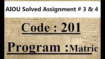 AIOU Code 201 Solved Assignment No 3 & 4 Spring 2025 | اسلامیات
