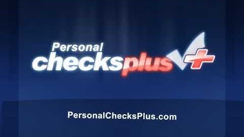 Personal Checks Plus