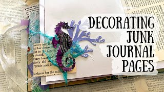 Decorating Junk Journal Pages | Inspiration - Page Embellishments