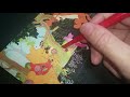 【スクラッチアート】　ディズニーポストカード『癒しのなかまたち』　くまのプーさん　部分削りから全削りまで一気にご覧ください♪　Scratch art　【丁寧実況】