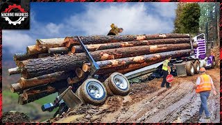 10 Extreme Dangerous and Powerful Wood Logging Trucks In The World