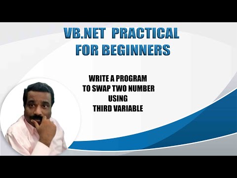 HOW TO SWAP TWO NUMBER USING THIRD VARIABLE | VB.NET  Example | Tamil Software