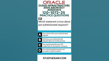 Oracle 1Z0-1072-25 Exam Practice Question and answers | OCI Architect Associate 2025