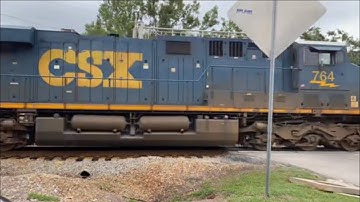 CSX C320 Exceeds To 50MPH As Its Goes Through Chapin SC (Recorded By My Mama)