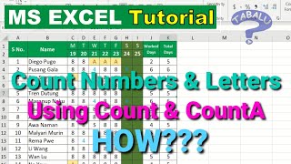 Excel tutorial ep30: Timesheet Using Count & CountA Formula