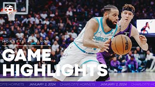 Game Highlights: Hornets vs Kings | 1/2/2024
