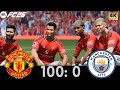 FC 25 -MESSI RONALDO NEYMAR & MBAPPE | ALL STARS | MANCHESTER UNITED 100-0 MANCHESTER CITY