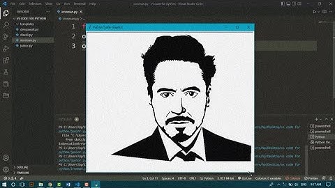 Draw iron man using python turtle graphics. #python #pythonturtlegraphics #pythontutorial