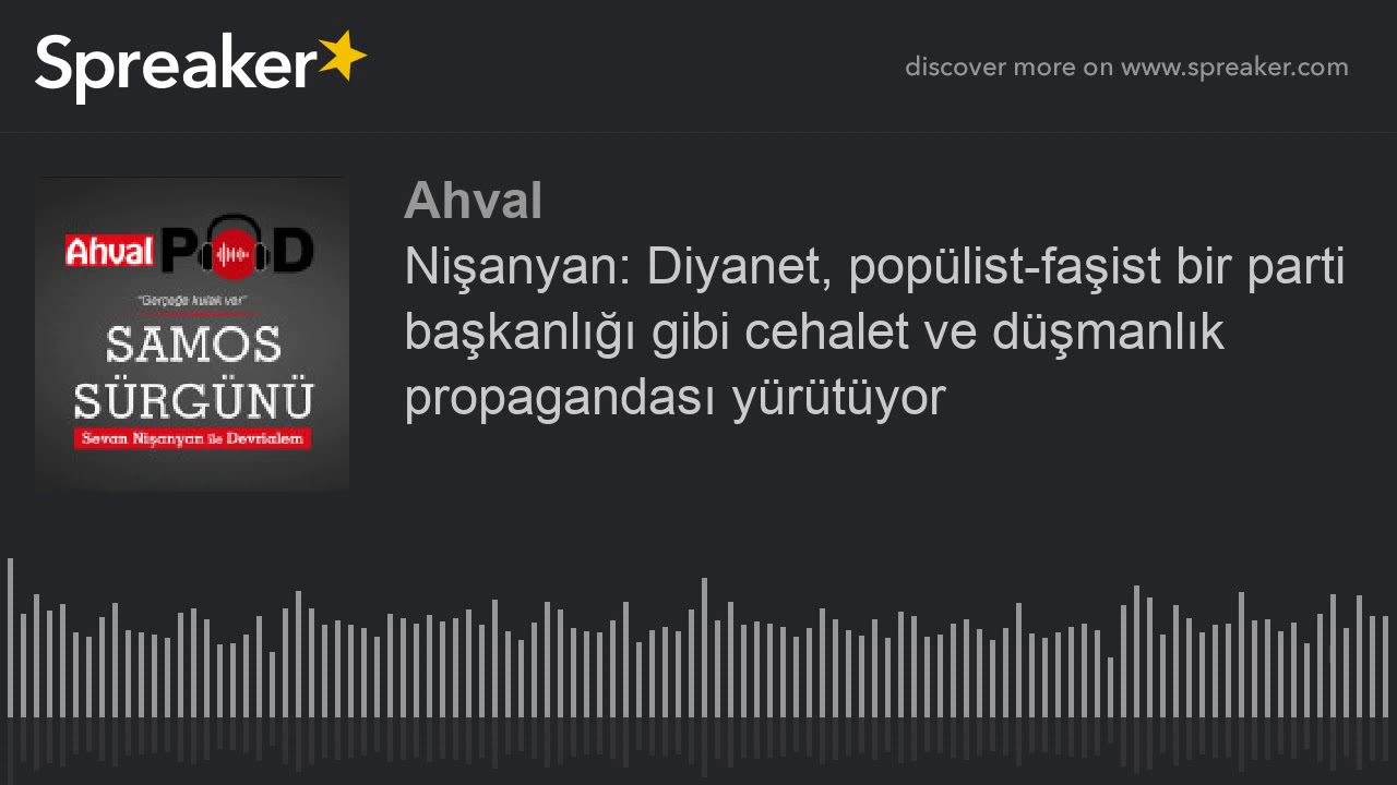 Nişanyan: Diyanet, popülist-faşist bir parti başkanlığı gibi cehalet ve düşmanlık propagandası yürüt