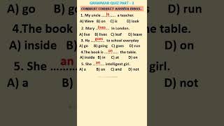 Grammar Quiz ll English Grammar question ll English Grammar Test ll Part-3 grammarquiz grammartest