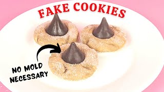 Turning Air Dry Clay into PEANUT BUTTER HERSHEY KISS DIY FAKE COOKIES