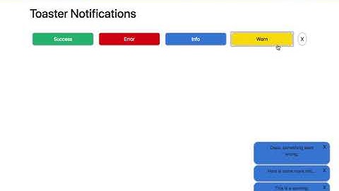 Toaster Notification in an Angular 6 App