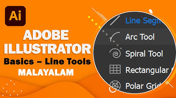 How to Use Line Segment, Arc, Spiral, Rectangular & Polar Grid Tool Illustrator learn soft Malayalam
