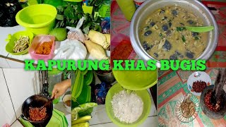 kapurung khas bugis//ikan kering//ikan masak//jantung pisang//kacang//sayur