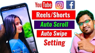Shorts/Reels Auto Scrolling setting || Automatic page swipe setting for mobile || Easy swipe/scroll screenshot 2