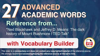 27 Advanced Academic Words Ref from \\