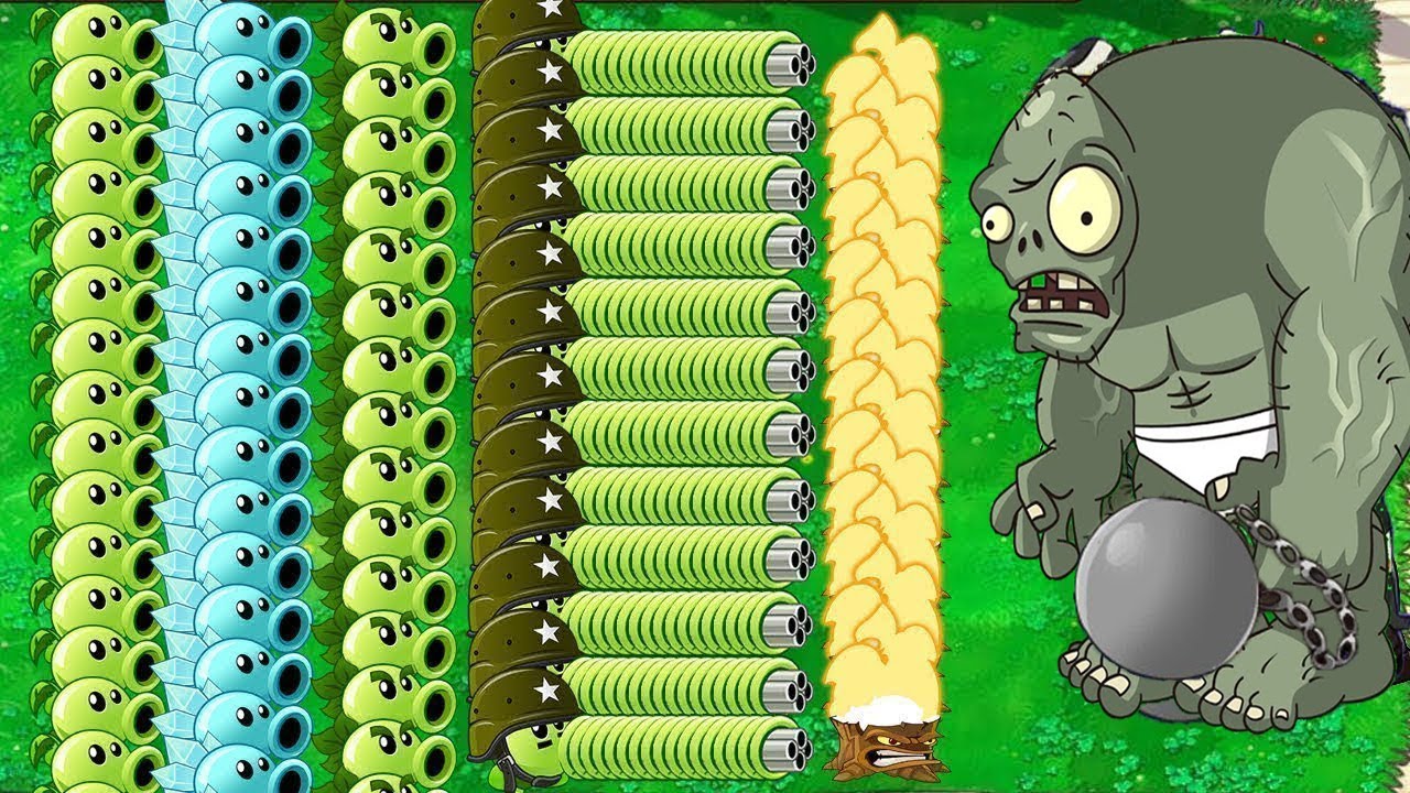 All Pea PvZ Paint Pack vs Dr. Zomboss Plants vs Zombies - YouTube