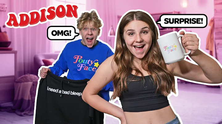 SURPRISING My Boyfriend With EVERY Piece of ADDISON RAE Merch **HUGE FREAKOUT**| Piper Rockelle